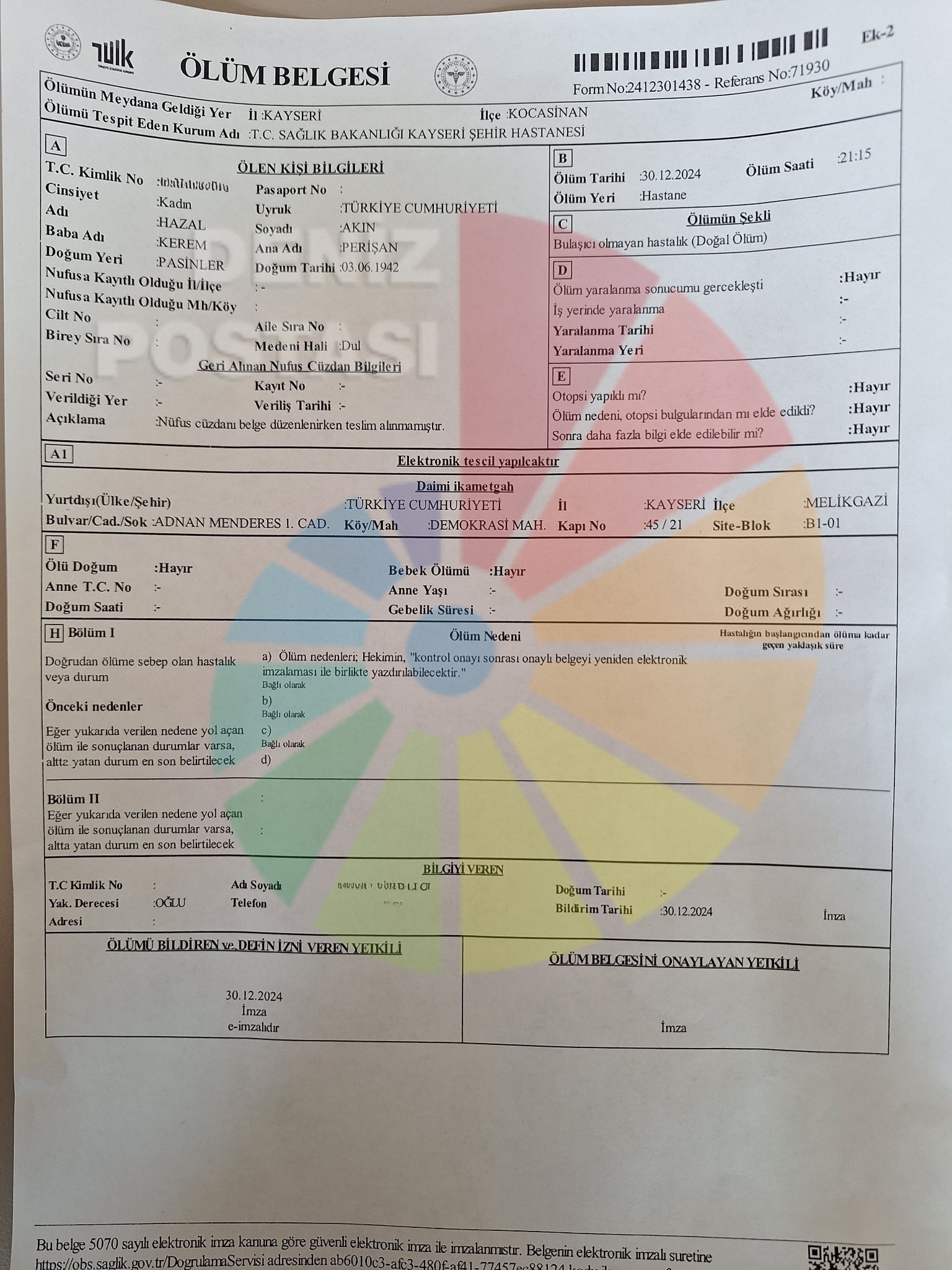Kayseri Şehir Hastanesi’nde Sağ Hastayı Ölü Gösterdiler! (1)-1