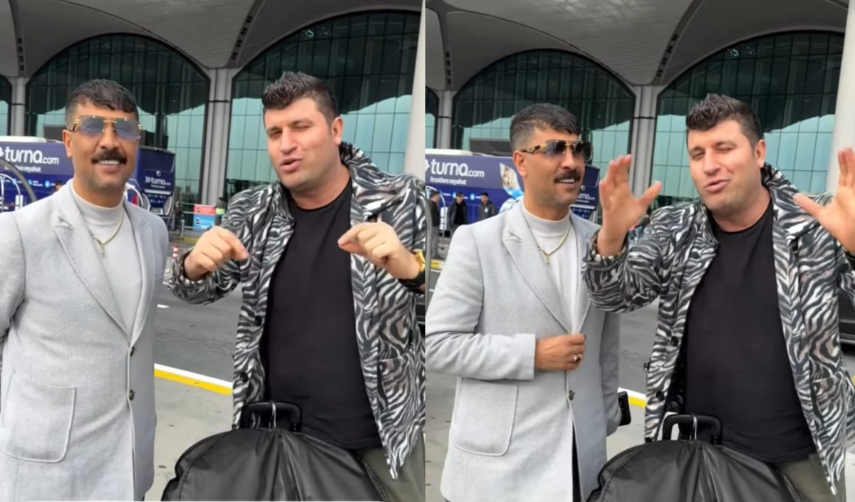 Kayserili şarkıcı havalimanı önünde paylaştı: Avrupa’nın Fatihi olmaya gidiyoruz!