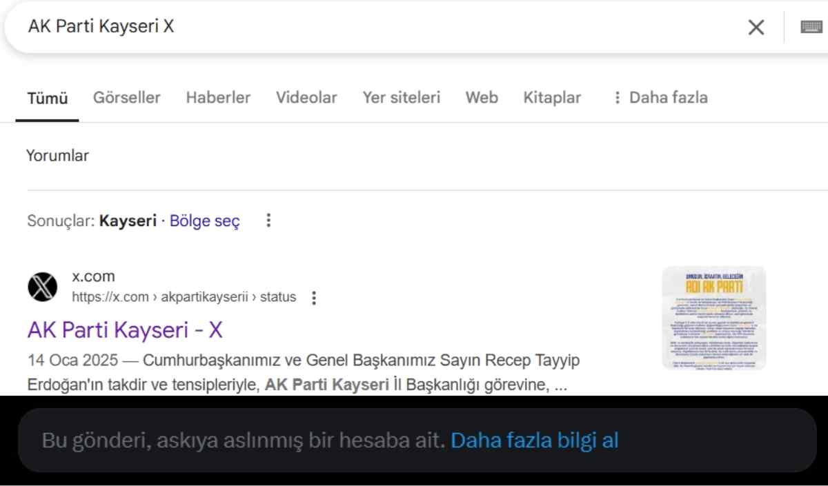Ak Parti Kayseri X Hesabı Askıya Alındı (3)