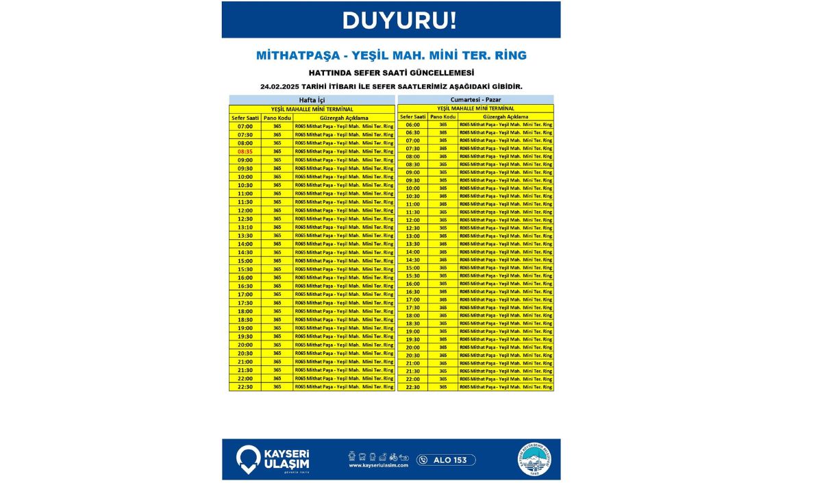 Kayseri Otobüs Seferleri (6)