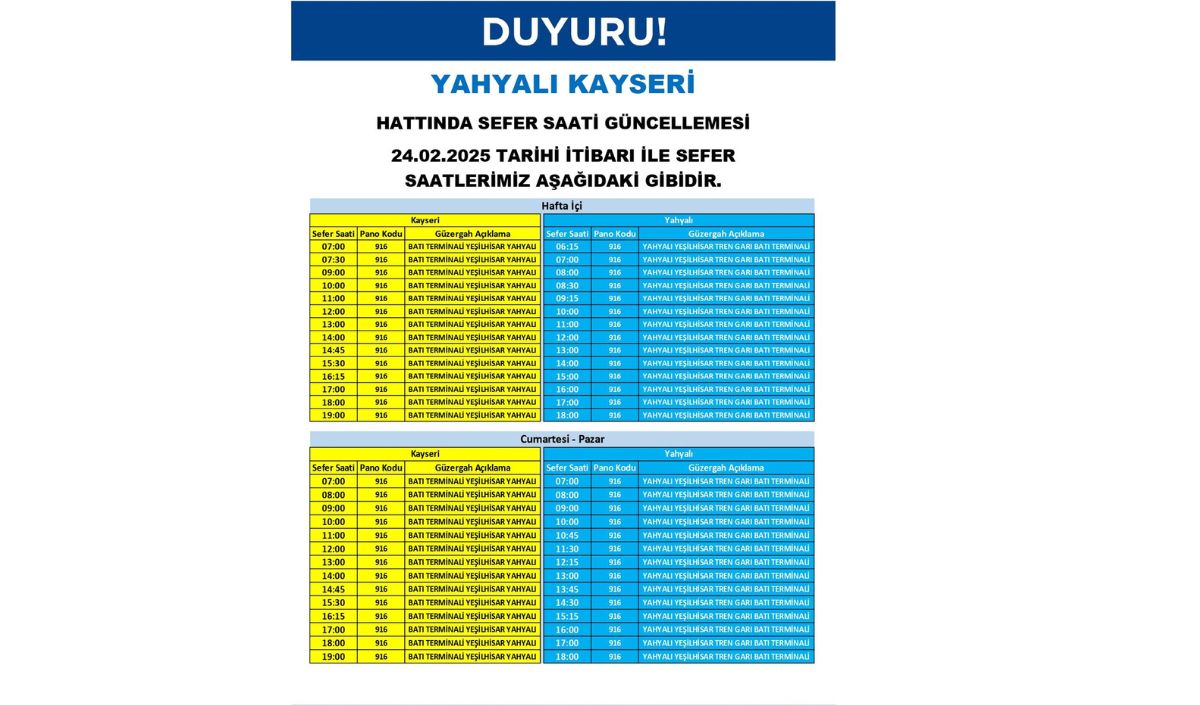Kayseri Otobüs Seferleri (7)