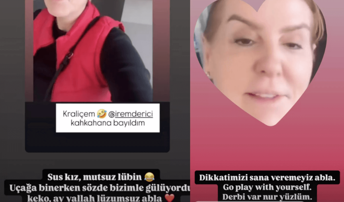 Sevda Türküsev uçakta İrem Derici ile karşılaşınca ortalık karıştı! Küfürden kaçamadı!