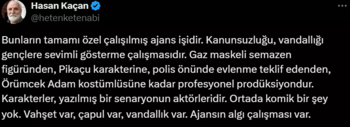 Kayserili ünlü oyuncu Hasan Kaçan eylemci Pikachu’ya çok kızdı: Algı çalışması var!