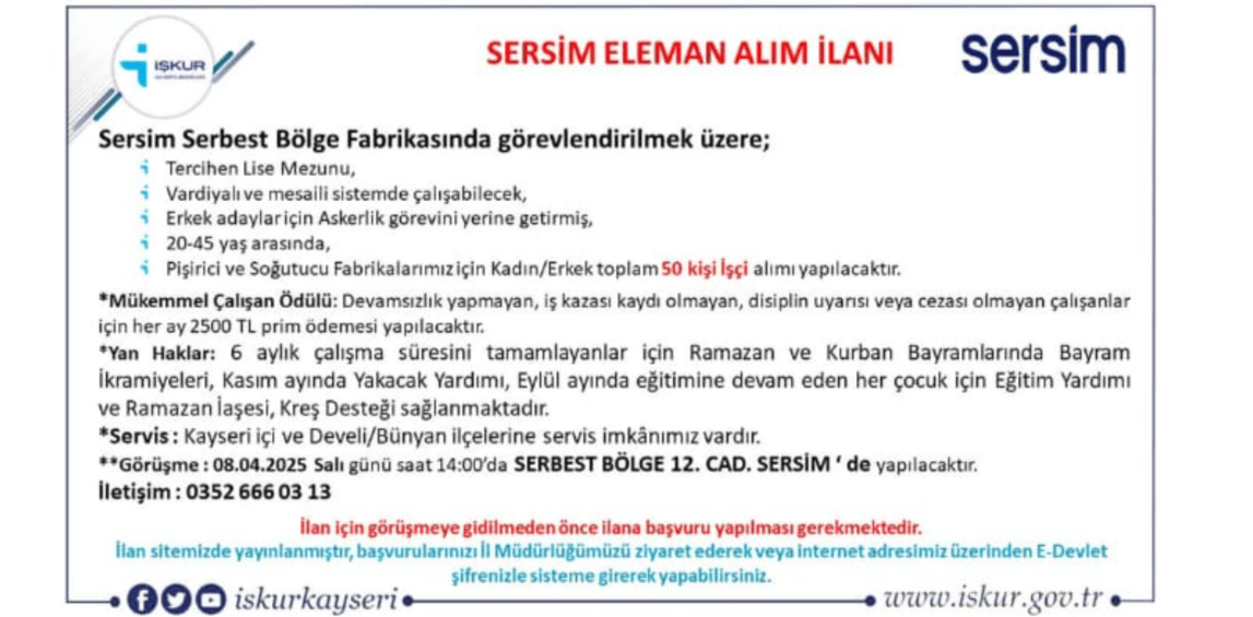 kayseri işkur