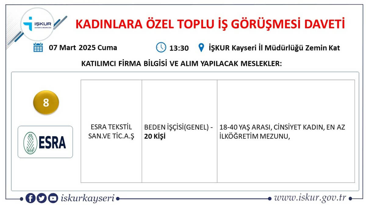 işkur kayseri