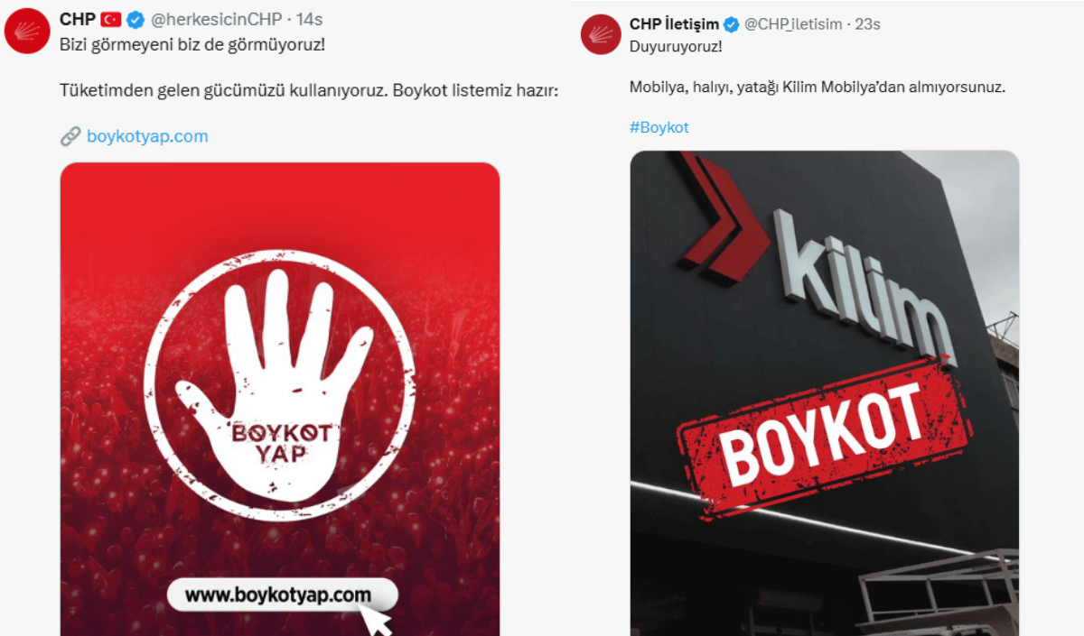 Kayseri Kilim Mobilya Chp Boykot