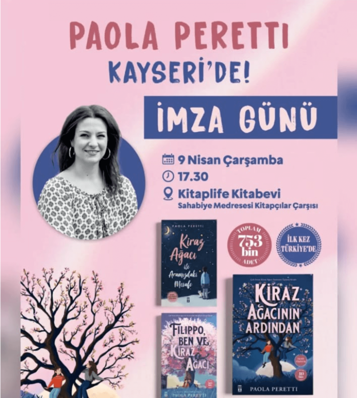 İtalyan Yazar Paola Peretti, Kayseri’de Kitapseverlerle Buluşuyor!