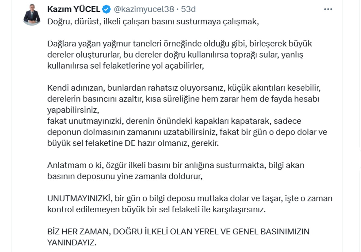 İYİ Partili Kazım Yücel'den gazetecilerin gözaltına alınmasına tepki: Basınımızın yanındayız!