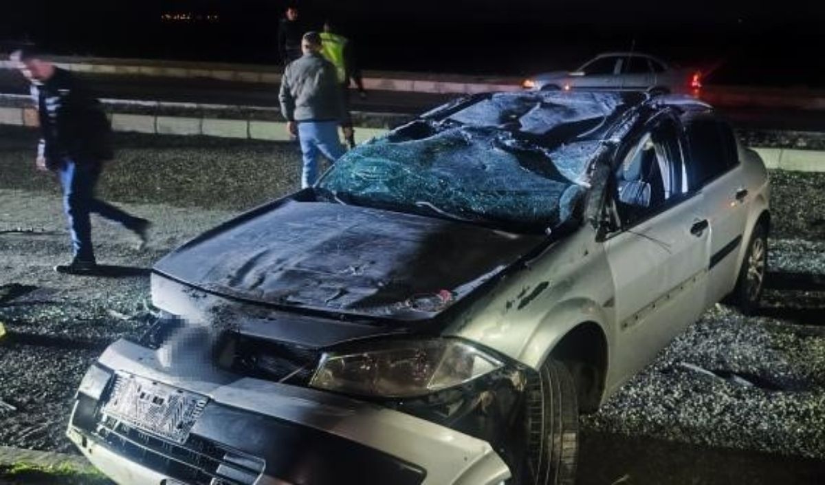Kayseri Plakalı Araç Sivas'ta Takla Attı! Yaralılar Var (1)