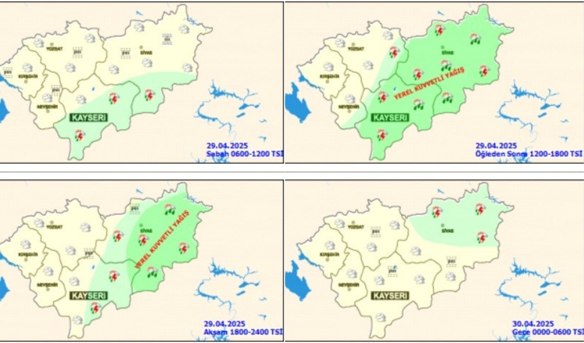 Meteorolojik Uyarı Kayserinin Çevre Illeri