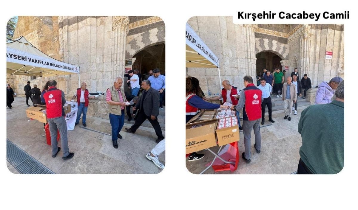 Kırşehir Cacabey Camii'nde Vakıf Banileri için okunan hatimlerin hatim duaları yapıldı, mevlitler okundu, dualar edildi. Cemaate çeşitli ikramlarda bulunuldu.
