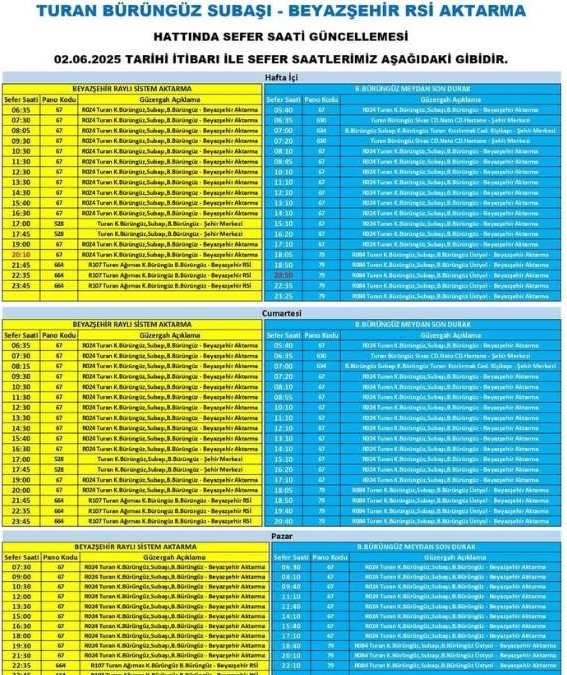 Kayseri Güzergah Değişikliği