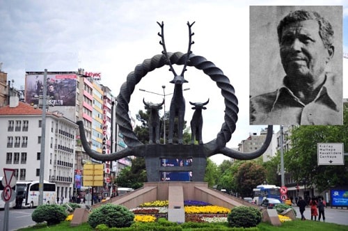 Nusret Suman (1927-1978)
Nusret Suman, klasik heykel anlayışını modernist bir yaklaşımla dönüştüren sanatçılardan biridir. İnsan figürlerini hareketli ve dinamik bir şekilde işleyen Suman, heykelin insan bedeninin enerjisini yansıtması gerektiğine inandı. En bilinen eseri olan Hitit Güneş Kursu Anıtı, Türk tarihine ve kültürüne vurgu yaparak modern heykel sanatında yerel unsurları başarıyla harmanladı.