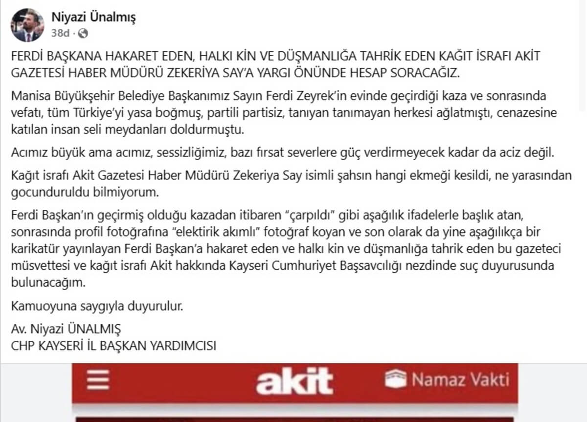 CHP'li ünalmış