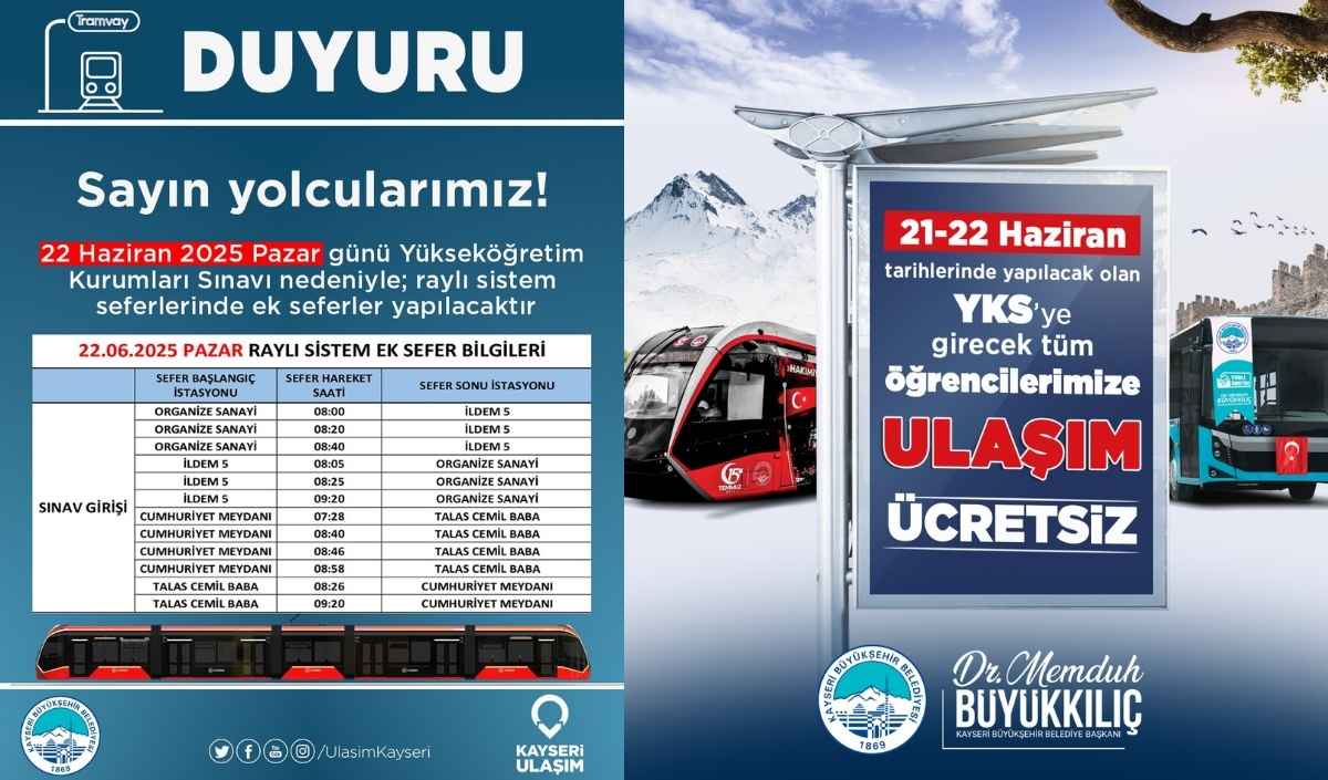 Kayseri Ulaşım Ücretsiz (2)