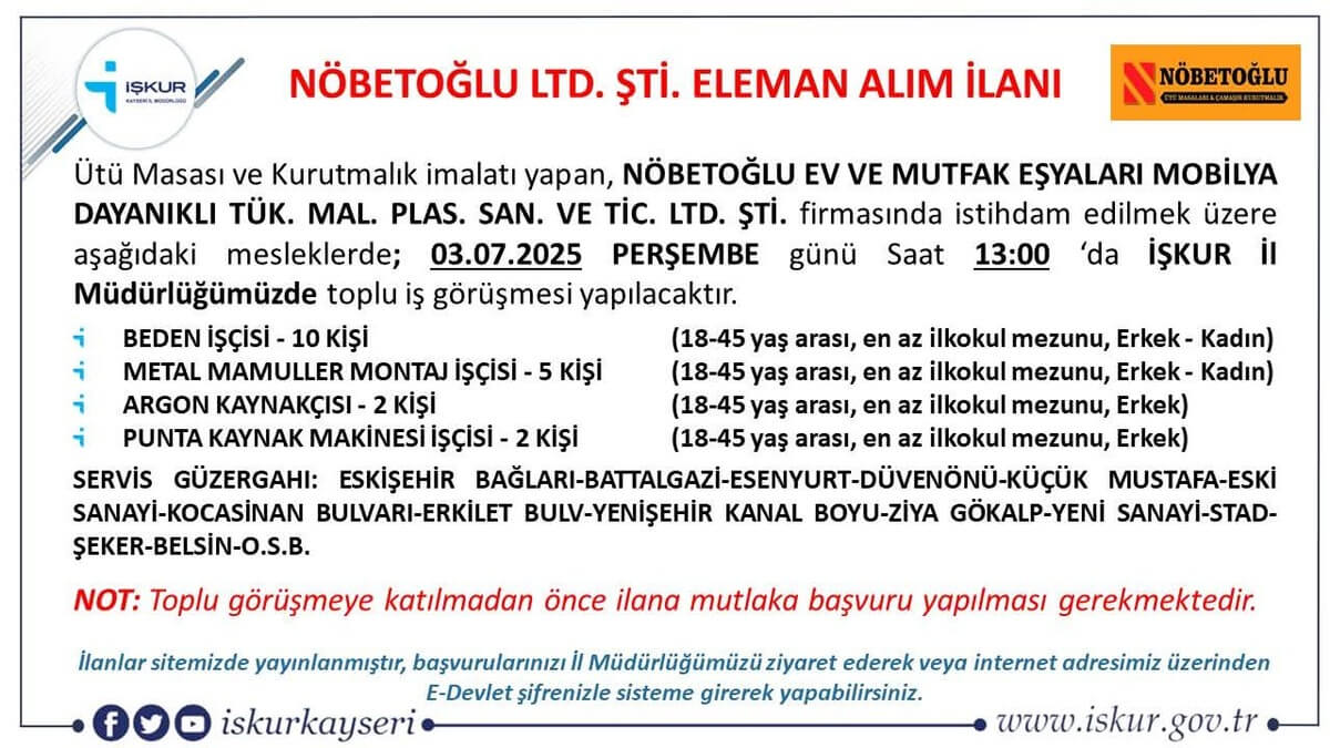 kayseri işkur