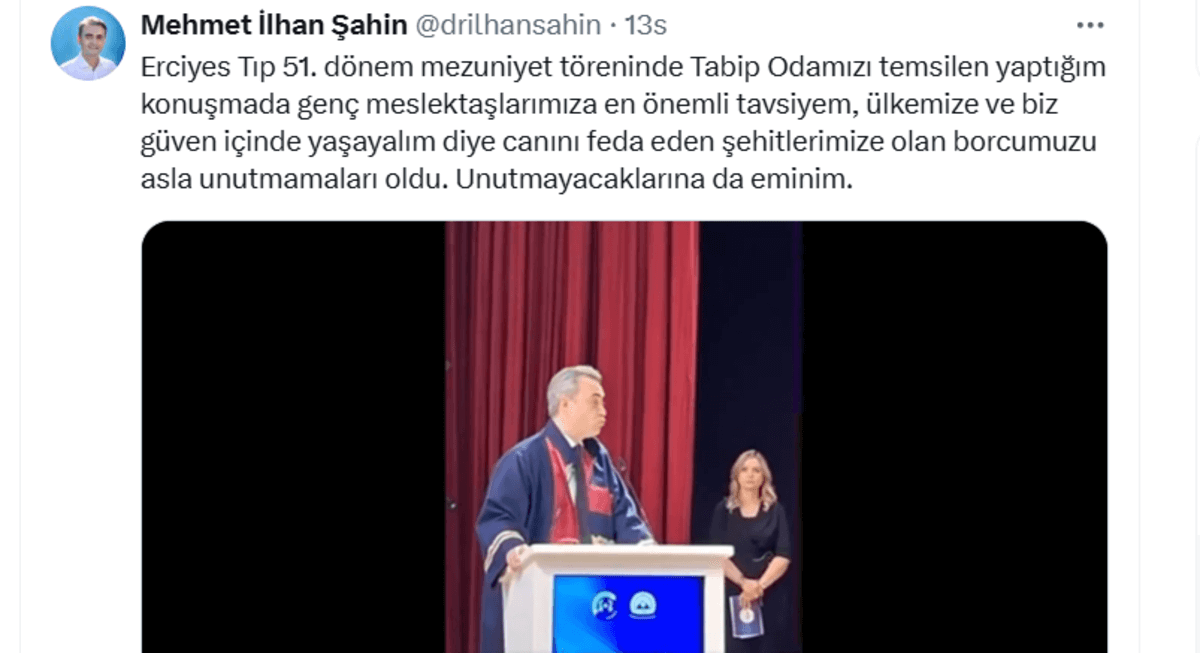 Kayseri Tabip Odası Başkanı