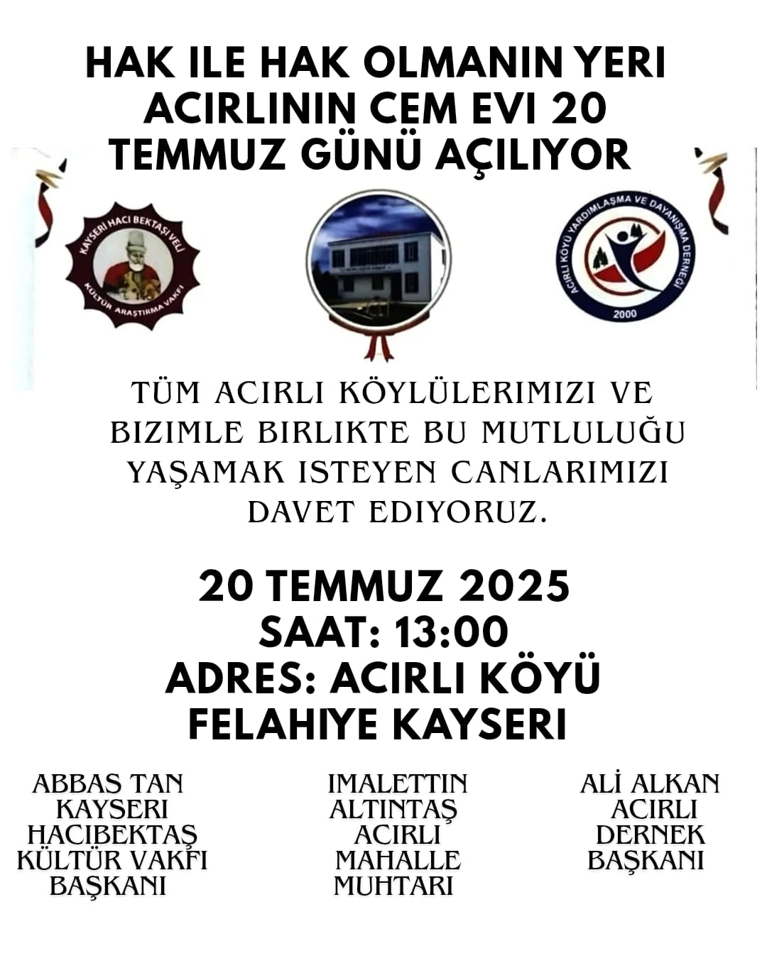 Felahiye Cem Evi Tarih Verildi! (4)