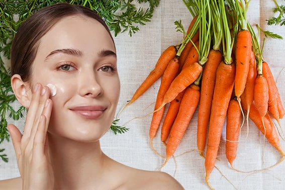 Havuç 
Havuç, beta-karoten açısından zengin bir sebze olarak cilt sağlığı için mükemmel bir seçenektir. Vücutta A vitaminine dönüşen beta-karoten, serbest radikallerin yol açtığı oksidatif stresi azaltarak kırışıklıkların oluşumunu yavaşlatır. Aynı zamanda cilt dokusunu pürüzsüz tutar ve yenilenmesini destekler. Havucu çiğ olarak salatalarınıza rendeleyebilir, çorbalara ekleyebilir ya da fırında hafif zeytinyağı ile pişirerek lezzetli bir garnitür haline getirebilirsiniz. Her lokmada cildinize doğal bir ışıltı katan havuç, hem ekonomik hem de kolay ulaşılabilir bir besindir.