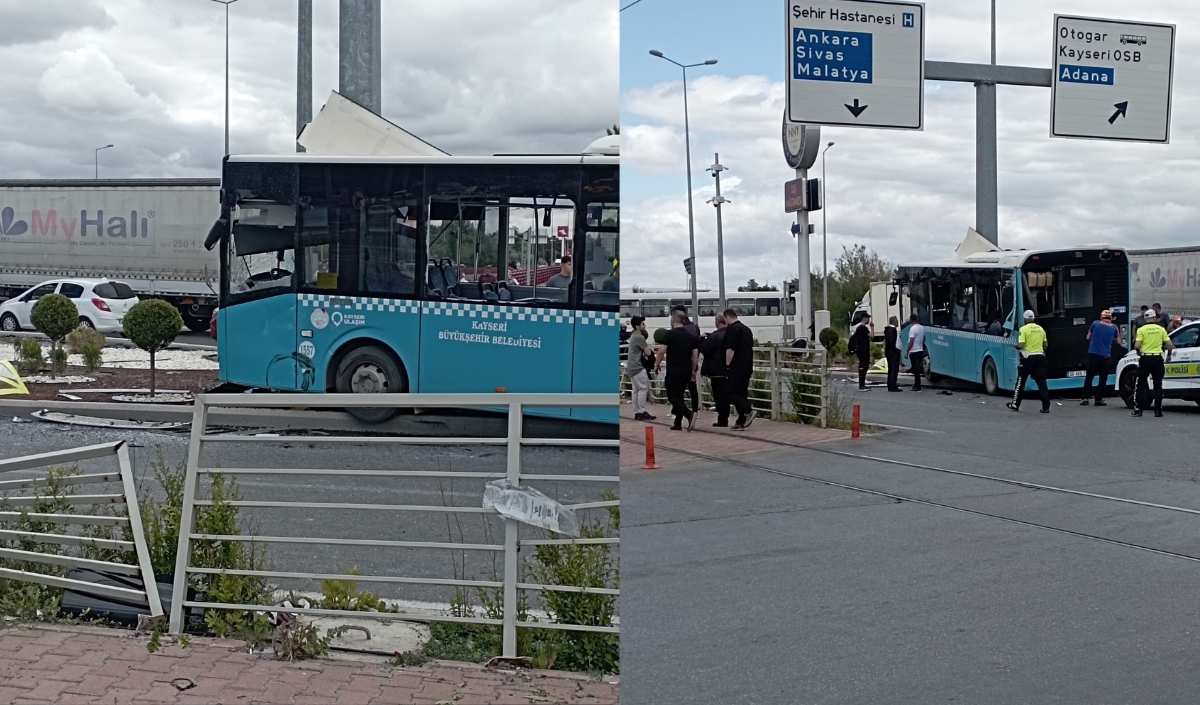 Kayseri'de Tır, Otobüs Ve Otomobil Birbirine Girdi! 8 Kişi Yaralandı (2)