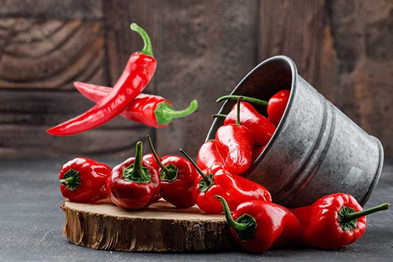 Kırmızı Biber
Kırmızı biberin içerdiği capsaicin maddesi, metabolizmayı hızlandırır ve vücut ısısını artırarak enerji harcamasını teşvik eder. Bu, göbek çevresi yağlarının yakılmasında önemli bir avantaj sağlar. Mide rahatsızlığınız yoksa, yemeklerinize kırmızı biber eklemek, hem lezzet katar hem de yağ yakımını destekler. Baharatlı soslar veya yemeklerle bu faydalı bileşeni diyetinize dahil edebilirsiniz.