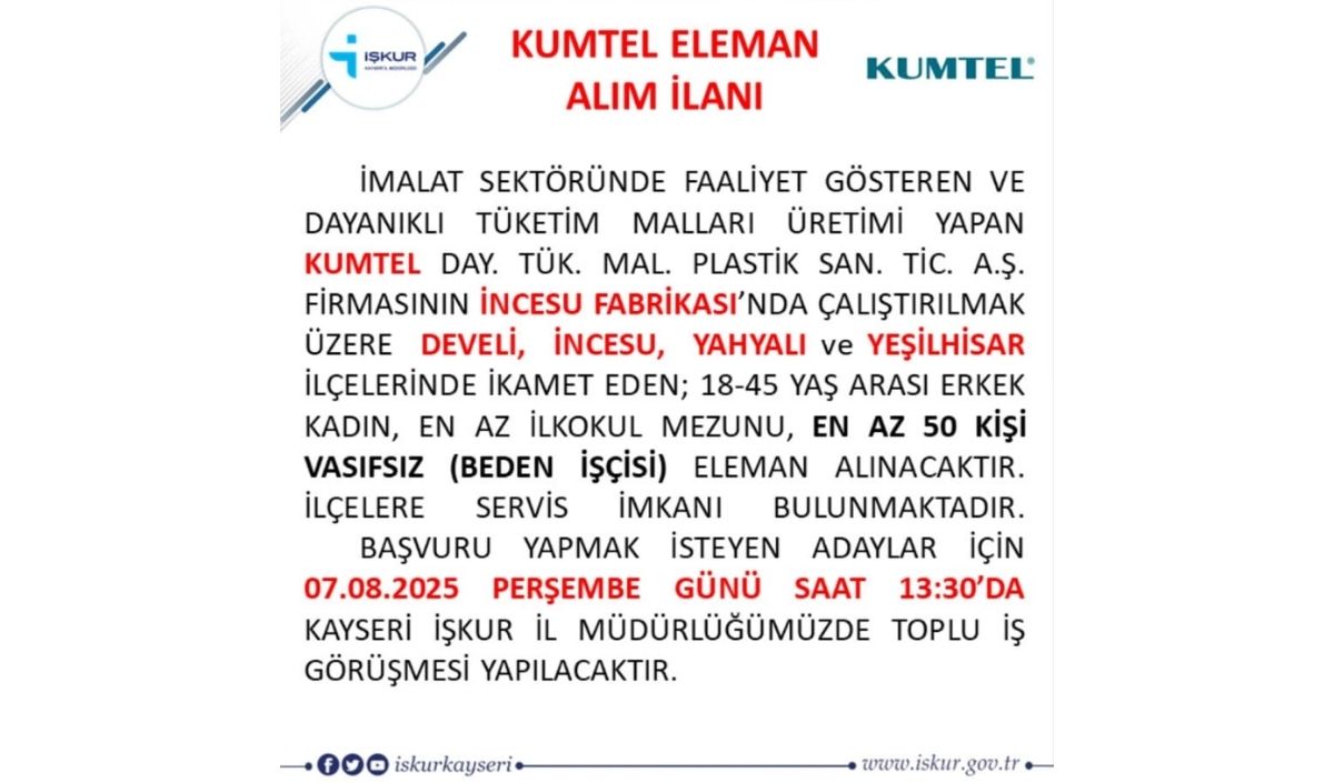 kayseri işkur