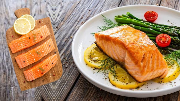 4. Somon
Somon, triptofan açısından zengin olmasının yanı sıra kolesterol dengesini destekleme, kan basıncını düşürme ve omega-3 yağ asitleri sağlama gibi ek sağlık faydaları sunar. Somonu yumurta ve sütle birleştirerek, örneğin bir frittata yaparak triptofan alımınızı artırabilirsiniz.