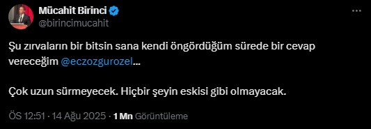 Avukat Mücahit Birinci Cevap