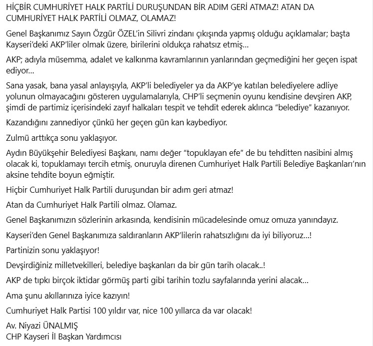 Chp’li Ünalmış’tan Sert Çıkış Namı Diğer ‘Topuklayan Efe’ (2)