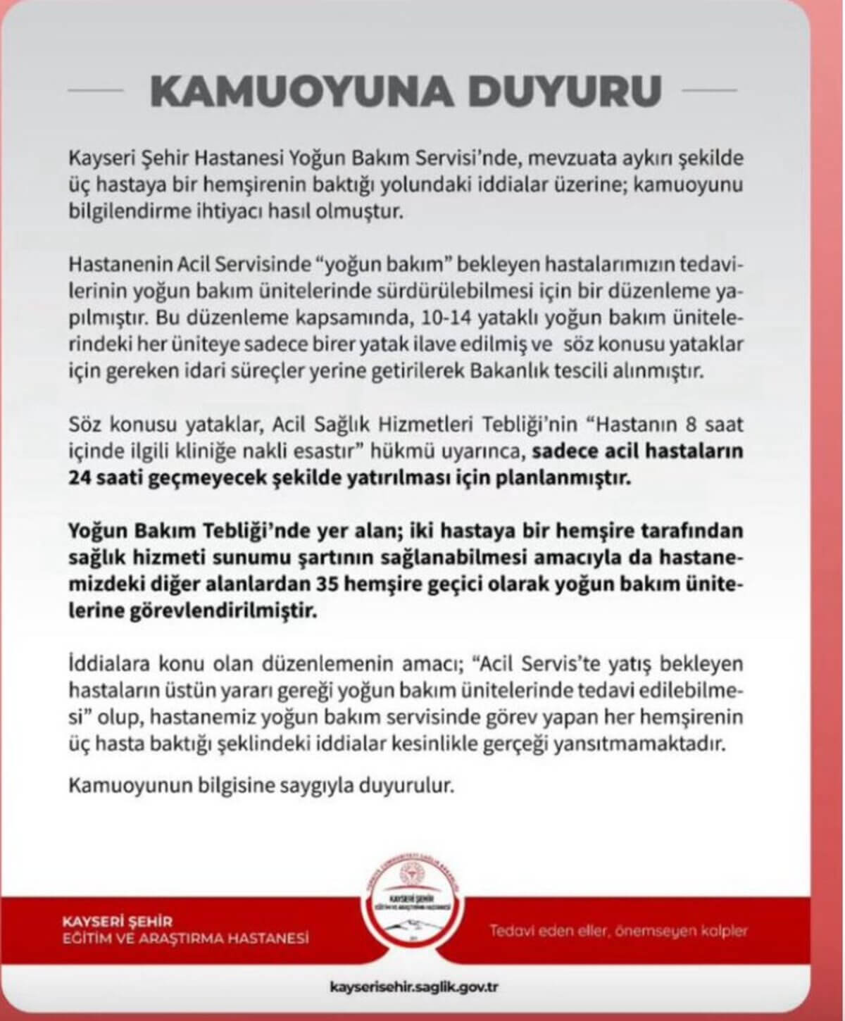 kayseri şehir hastanesi