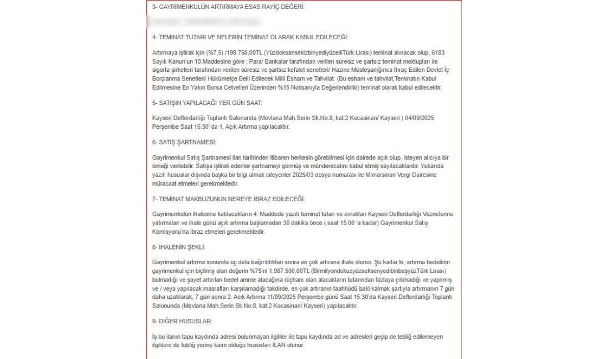 Kayseri̇ İcra Satilik Ev (3)