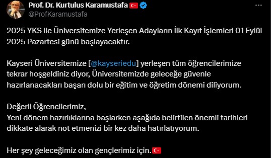 Kayseri Üniversitesi O Tarihleri Açıkladı! Yeni Dönem Için Heyecanlı Bekleyiş (4)