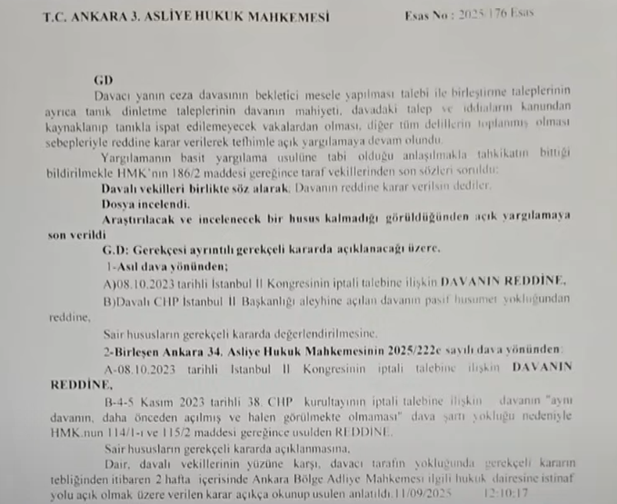 Chp İstanbul’daki Kayyum Iptal Edildi