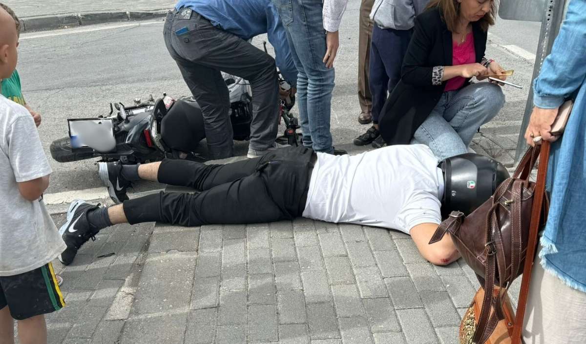 Erkilette Otomobil Ile Motosiklet Çarpıştı (1)