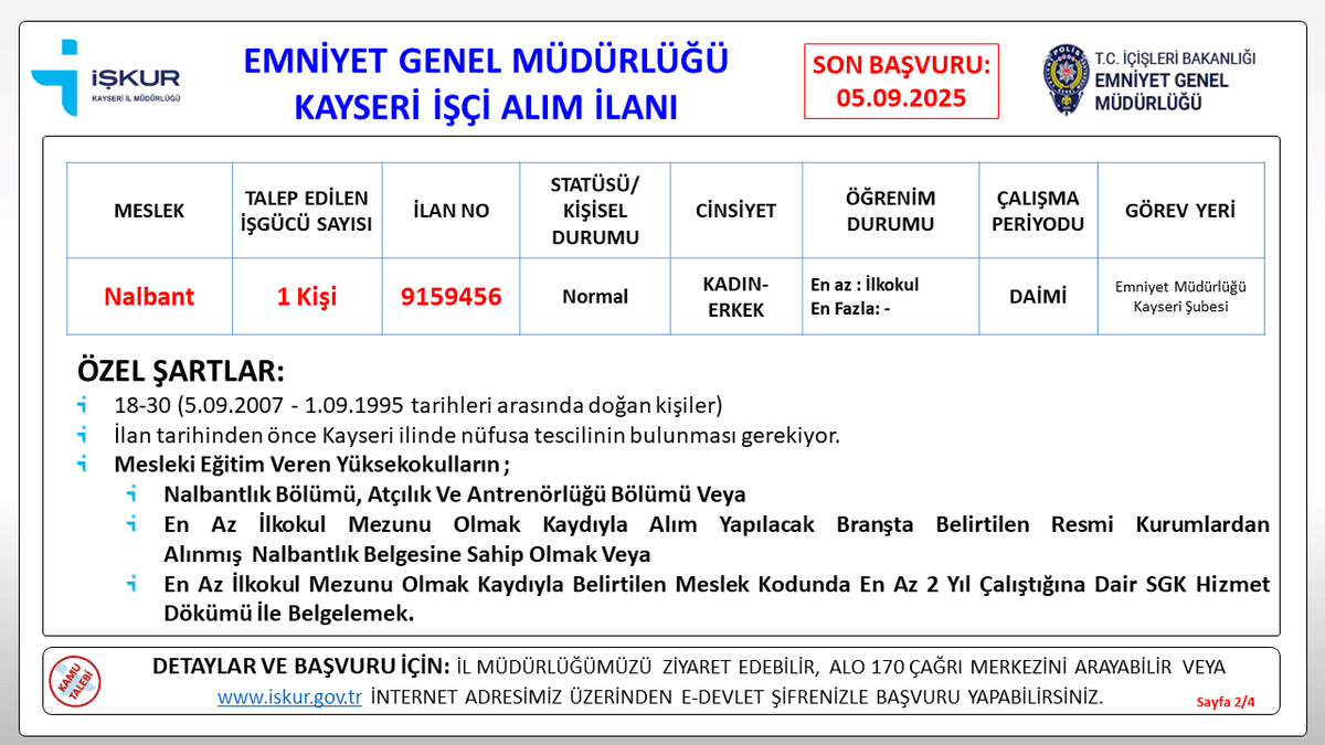 kayseri işkur
