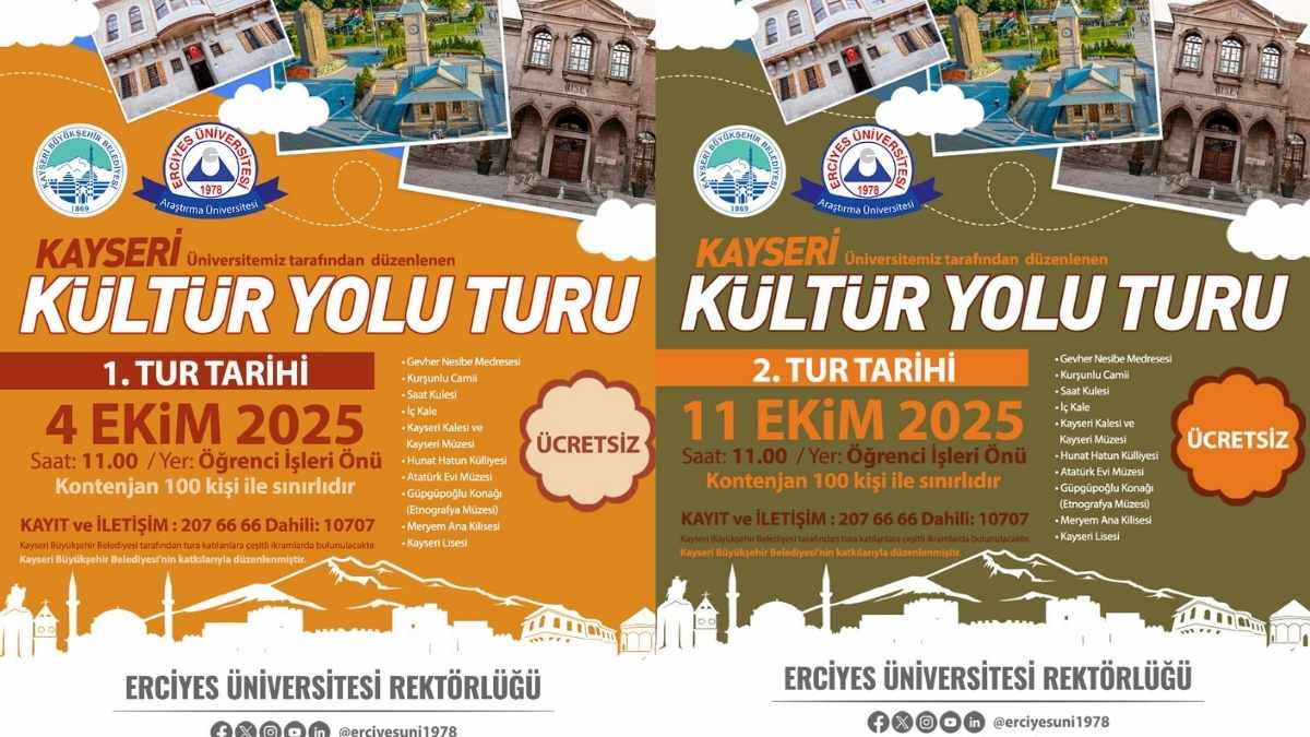 erciyes üniversitesi kayseri kültür yolu festivali