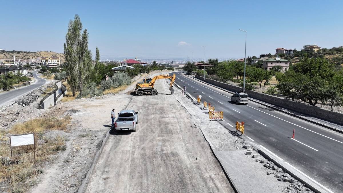 Kayseri’de Trafiği Rahatlatacak Yolun Ilk Etabı Tamamlandı (4)