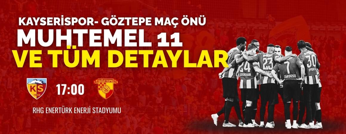 Kayserispor’da zorlu Göztepe sınavı bugün