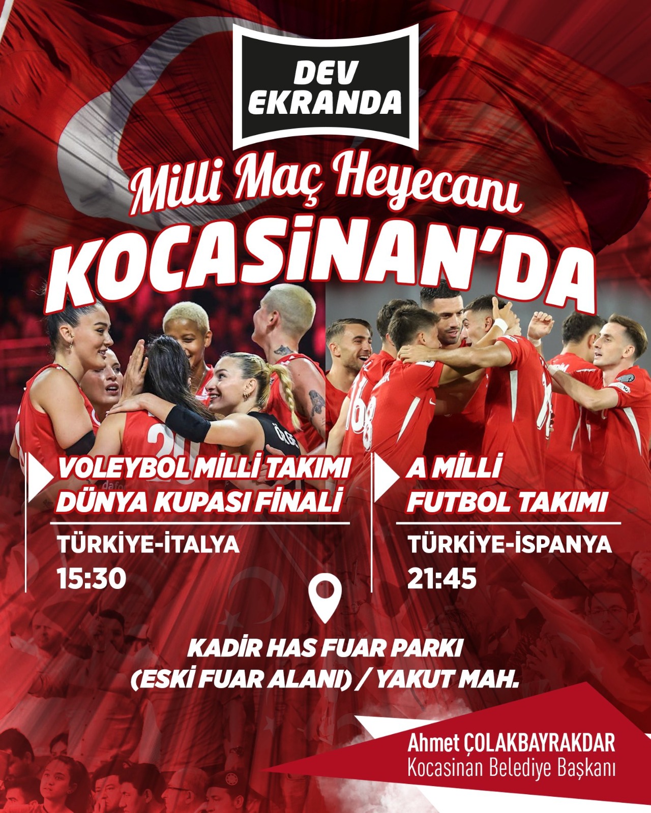 Kocasinan’da Milli Maç Heyecanı Dev Ekranda-1