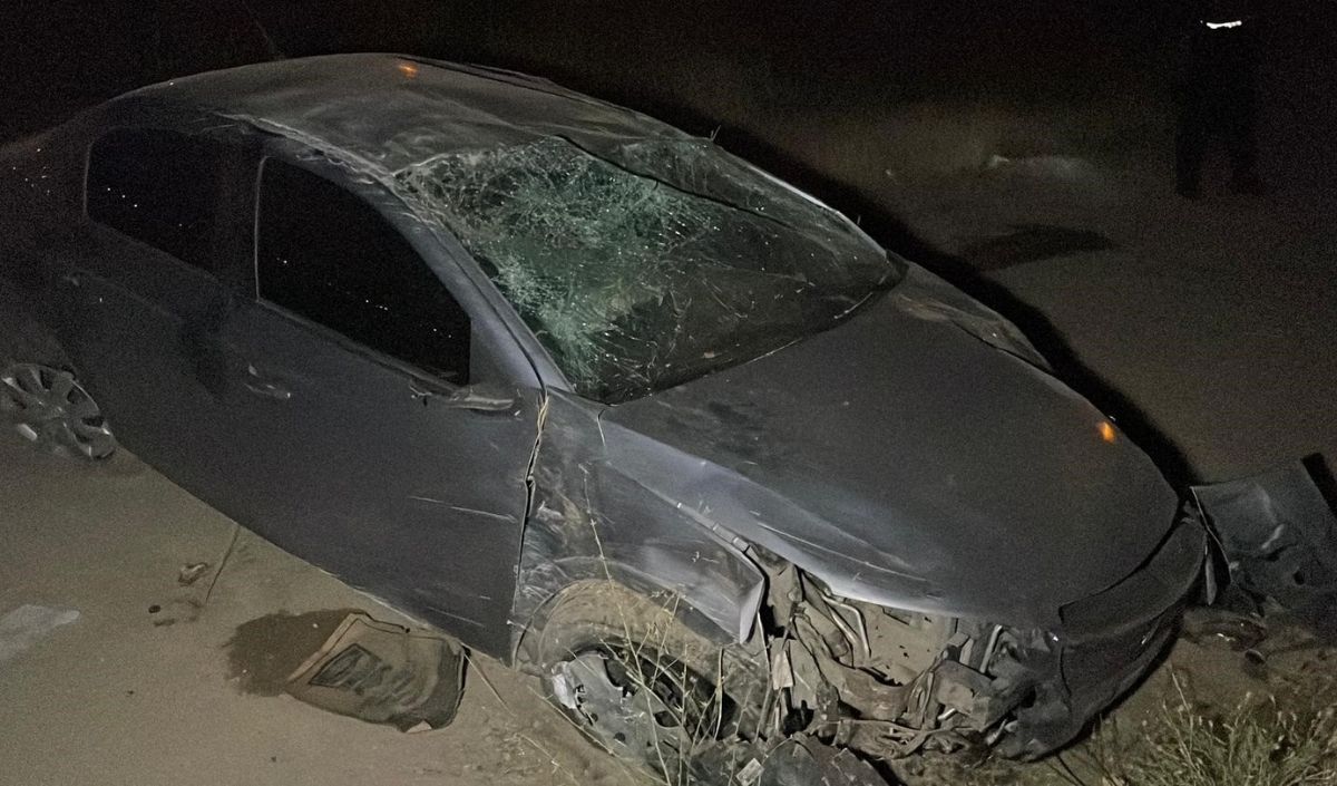 Konya’da Otomobil Tarla Yoluna Takla Attı 1 Yaralı (2)