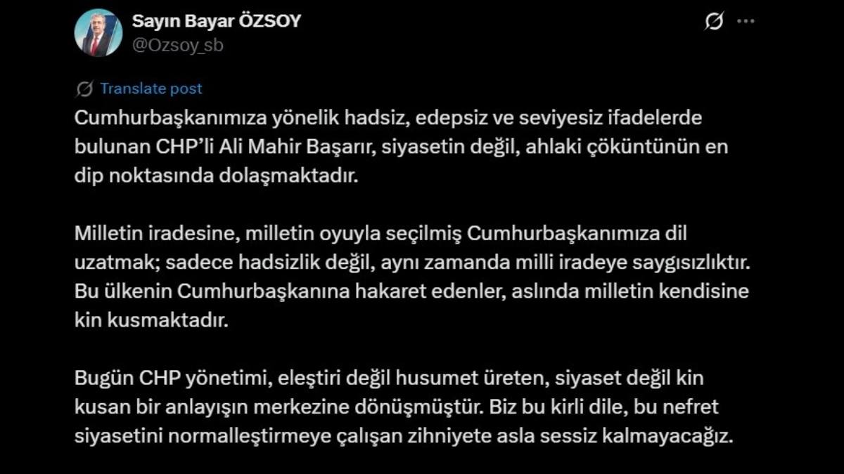 Bayar Özsoy “Ali Mahir Başarır Ahlaki Çöküntünün En Dip Noktasında”7