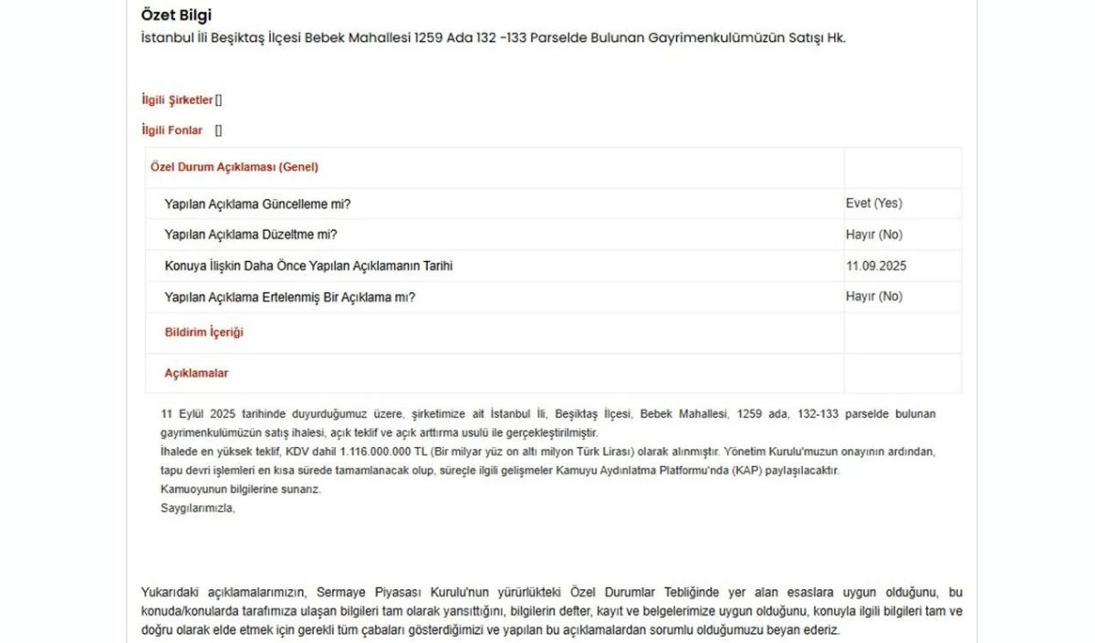 Beyaz Köşk 1,1 Milyar Liraya Satıldı Fetö Firarisi Akın İpek’in Satışı Gerçekleşti