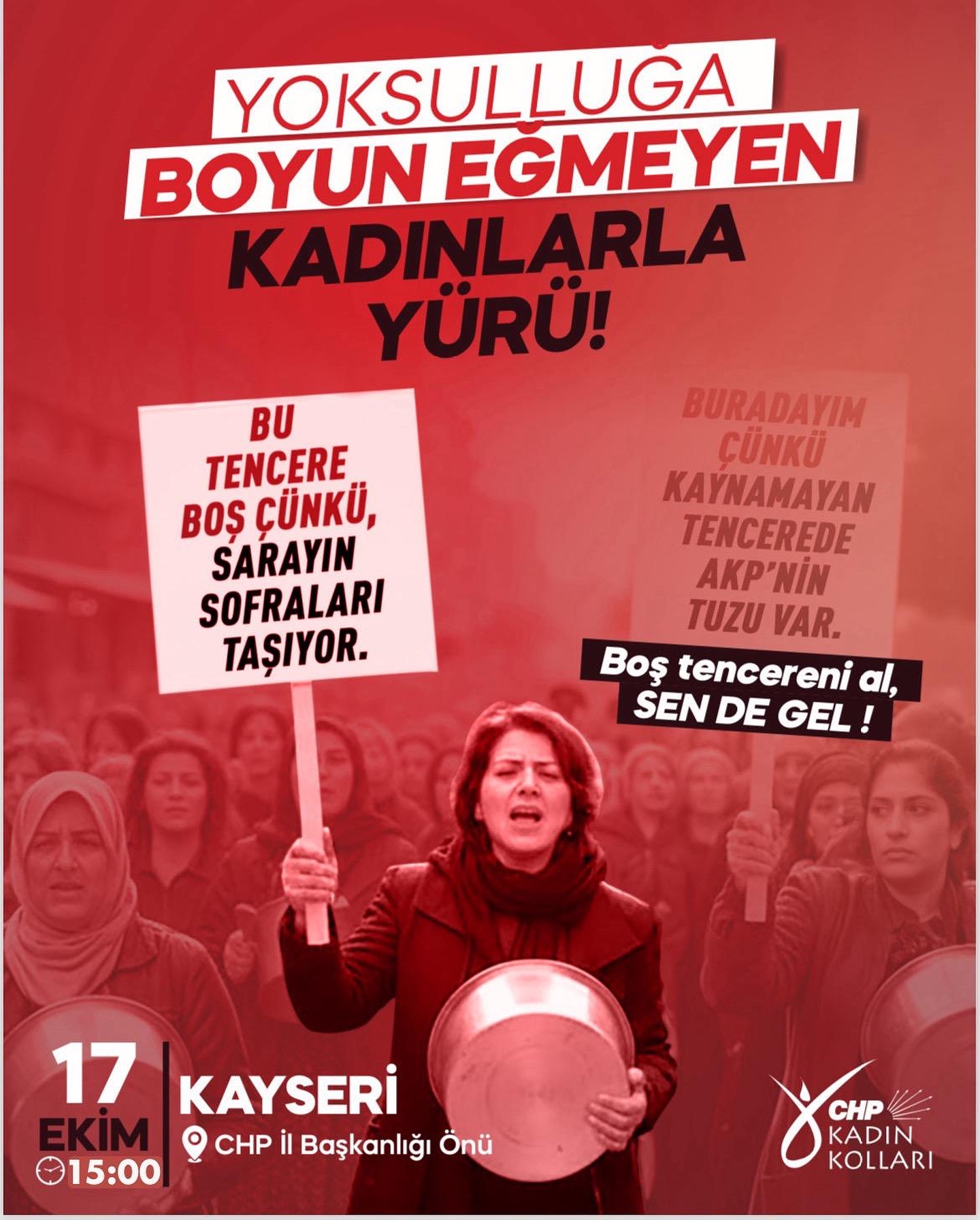 Chp Kayseri Kadın Kolları’ndan 'Boş Tencere' Yürüyüşü Çağrısı (2)