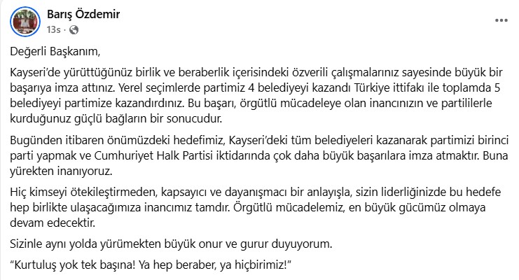 Chp Kayseri Üç Başkanlığı Aynı Çatı Altında Buluşturdu (2)