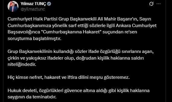 Chp’li Ali Mahir Başarır’a Cumhurbaşkanına Hakaret Soruşturması (2)