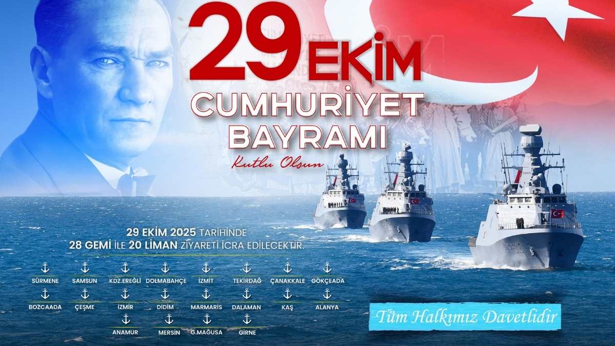 Cumhuriyet Bayramı’nda 28 Gemiyle 20 Limanda Coşkulu Kutlama