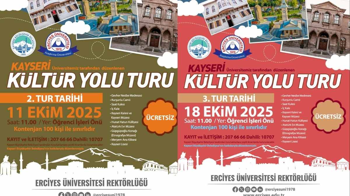 Erciyes Üniversitesi’nden Kültür Yolu Turu