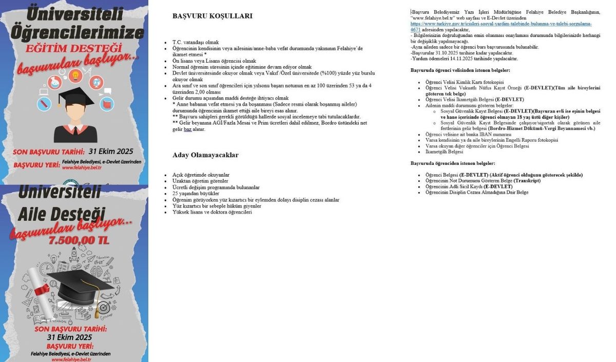 Felahiye Belediyesi Eğitim Yardımı Başvuruları Başladı (1)