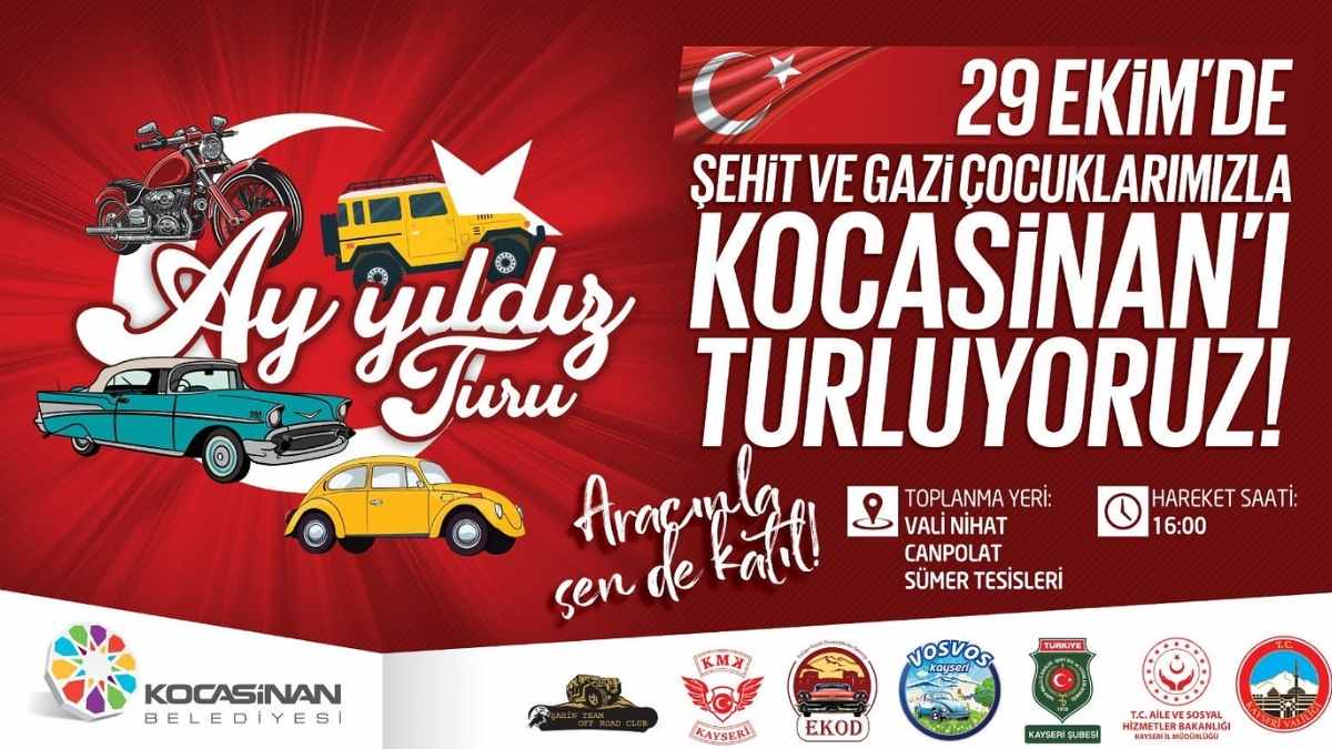 Kocasinan’da 29 Ekim hazırlığı Klasik araçlar, vosvoslar ve motosikletler yollarda olacak!10