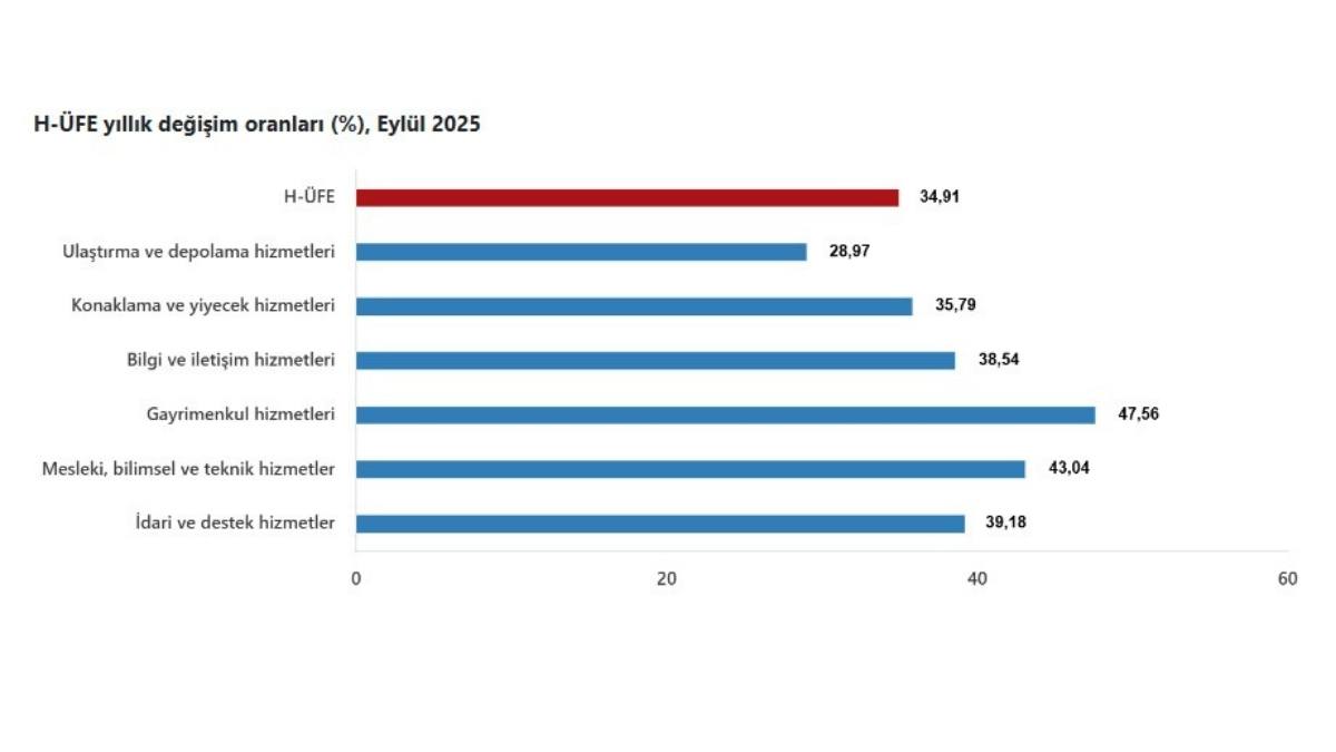 Hizmet Üretici Fiyat Endeksi Yükselişini Sürdürüyor En Fazla Artış Gayrimenkulde!33